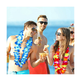 6Pcs Hawaiian Leis Necklace Hawaiian Floral Leis Bulk Luau Party Supplies