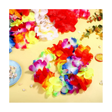 6Pcs Hawaiian Leis Necklace Hawaiian Floral Leis Bulk Luau Party Supplies