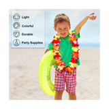 6Pcs Hawaiian Leis Necklace Hawaiian Floral Leis Bulk Luau Party Supplies