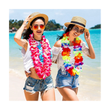 6Pcs Hawaiian Leis Necklace Hawaiian Floral Leis Bulk Luau Party Supplies