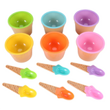 6Pcs Ice Cream Bowl Set with Spoons