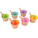 6Pcs Ice Cream Bowl Set with Spoons