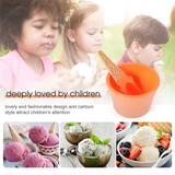 6Pcs Ice Cream Bowl Set with Spoons