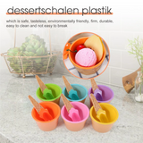 6Pcs Ice Cream Bowl Set with Spoons