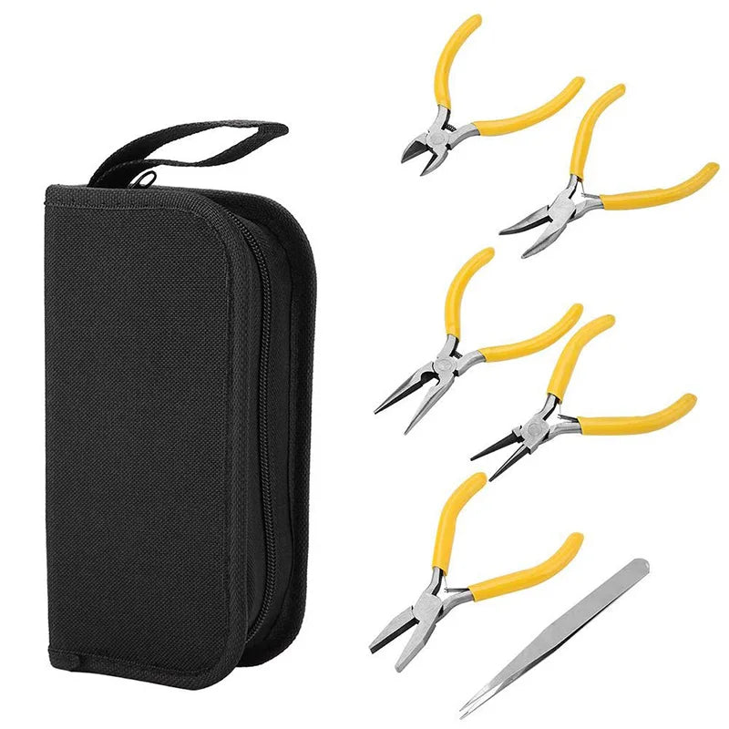 6Pcs Jewelry Pliers Set, Professional DIY Jewellery Tools Kit Beading Making