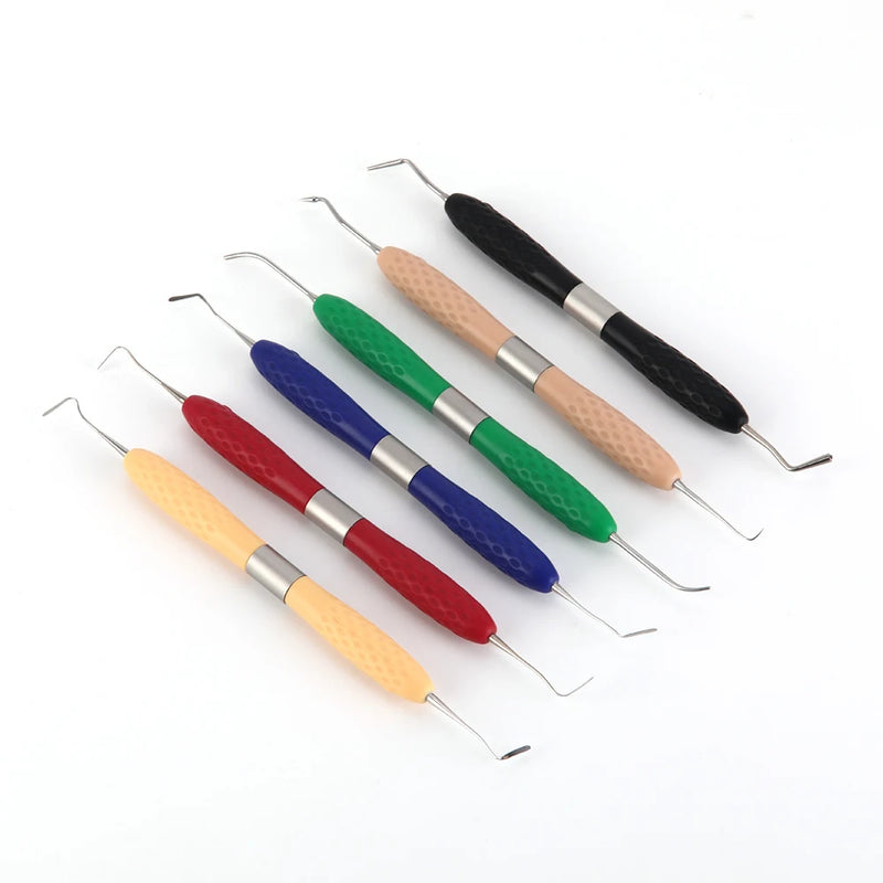 6Pcs Dental Resin Filler Restoration Kit w/ Silicone Handle