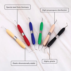 6Pcs Dental Resin Filler Restoration Kit w/ Silicone Handle
