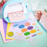 6Pcs Label Metal Cutting Dies for Scrapbook Cards Wedding Album