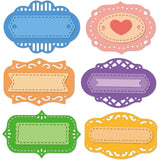 6Pcs Label Metal Cutting Dies for Scrapbook Cards Wedding Album