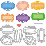 6Pcs Label Metal Cutting Dies for Scrapbook Cards Wedding Album