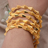 6Pcs African Dubai Bangles For Women Nigerian Bridal Bangles Wedding Accessories