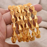6Pcs African Dubai Bangles For Women Nigerian Bridal Bangles Wedding Accessories