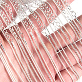 6Pcs Silver Snake Chains Necklace Women Jewelry Making Findings