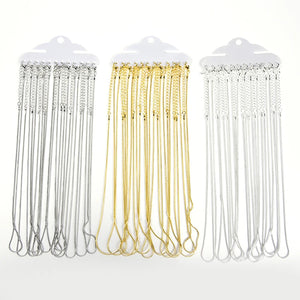 6Pcs Silver Snake Chains Necklace Women Jewelry Making Findings