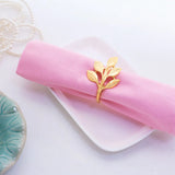 6Pcs Hotel Napkin Ring Holder Leaves Buckle Christmas Wedding Party Decoration