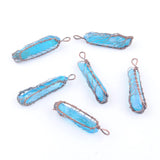 6Pcs Natural Crystal Pillar Pendants, Tree of Life Necklace Jewelry