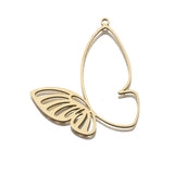 6Pcs/Lot Raw Brass Butterfly Moth Charms Pendants for DIY Jewelry Making