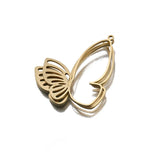 6Pcs/Lot Raw Brass Butterfly Moth Charms Pendants for DIY Jewelry Making