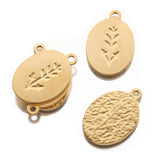 6Pcs Stainless Steel Leaf Plants Charms Pendants For Necklace