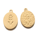6Pcs Stainless Steel Leaf Plants Charms Pendants For Necklace