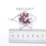 Tree of Life Garnet Stone Pendant Chakra Reiki Star Merkaba TN3805