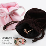 6Pcs Pink Velvet Jewelry Bags - Portable Small Ring Bag