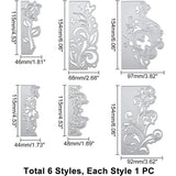6Pcs Metal Flowers Border Lace Butterfly Cutting Dies