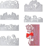 6Pcs Metal Flowers Border Lace Butterfly Cutting Dies