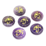 6Pcs Natural Chakra Stones Healing Reiki Horus Amethyst Divination