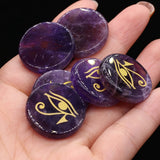 6Pcs Natural Chakra Stones Healing Reiki Horus Amethyst Divination