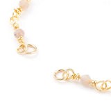 6Pcs Natural Mixed Stone Beaded Chains Bracelet Making 6-1/8 inch