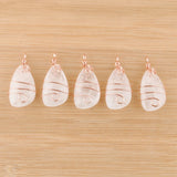 6Pcs Natural Stone Wire Wrap Pendant Crystal Bead Charms TN4173
