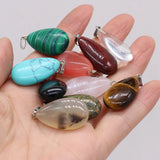 6Pcs Natural Stone Pendant Charms For Jewelry DIY Necklace Bracelet
