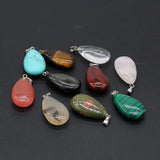6Pcs Natural Stone Pendant Charms For Jewelry DIY Necklace Bracelet
