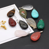 6Pcs Natural Stone Pendant Charms For Jewelry DIY Necklace Bracelet