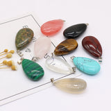 6Pcs Natural Stone Pendant Charms For Jewelry DIY Necklace Bracelet