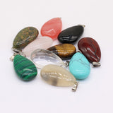 6Pcs Natural Stone Pendant Charms For Jewelry DIY Necklace Bracelet