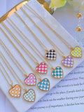6Pcs Enamel Heart Pendant, Charm for Necklace - Accessories