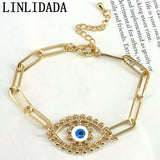 6Pcs Eye shell Charm Bracelet Women Girl Punk Jewelry