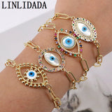 6Pcs Eye shell Charm Bracelet Women Girl Punk Jewelry
