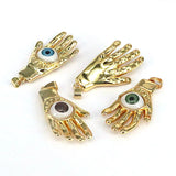 6Pcs Lucky Evil Eye Hand Pendant Charms for Necklace Jewelry