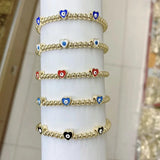 6Pcs Colorful Adjustable Heart Shaped Bracelet Jewelry Set
