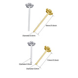 6Pcs/Pack Crystal Nose Studs Mixed Designs Nose Ring Women Body Piercing