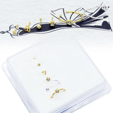 6Pcs/Pack Crystal Nose Studs Mixed Designs Nose Ring Women Body Piercing