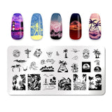 6Pcs Nail Art Stamp Template Set