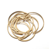 6Pcs Brass Brushed Crescent Moon Pendant for DIY Jewelry Making