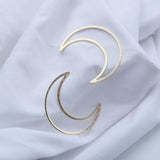 6Pcs Brass Brushed Crescent Moon Pendant for DIY Jewelry Making