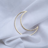 6Pcs Brass Brushed Crescent Moon Pendant for DIY Jewelry Making