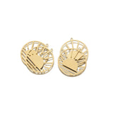 6Pcs Raw Brass Sun Charms for Jewelry Making