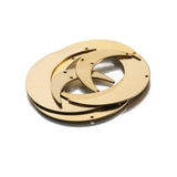 6Pcs Brass Celestial Moon Pendants DIY Jewelry Making